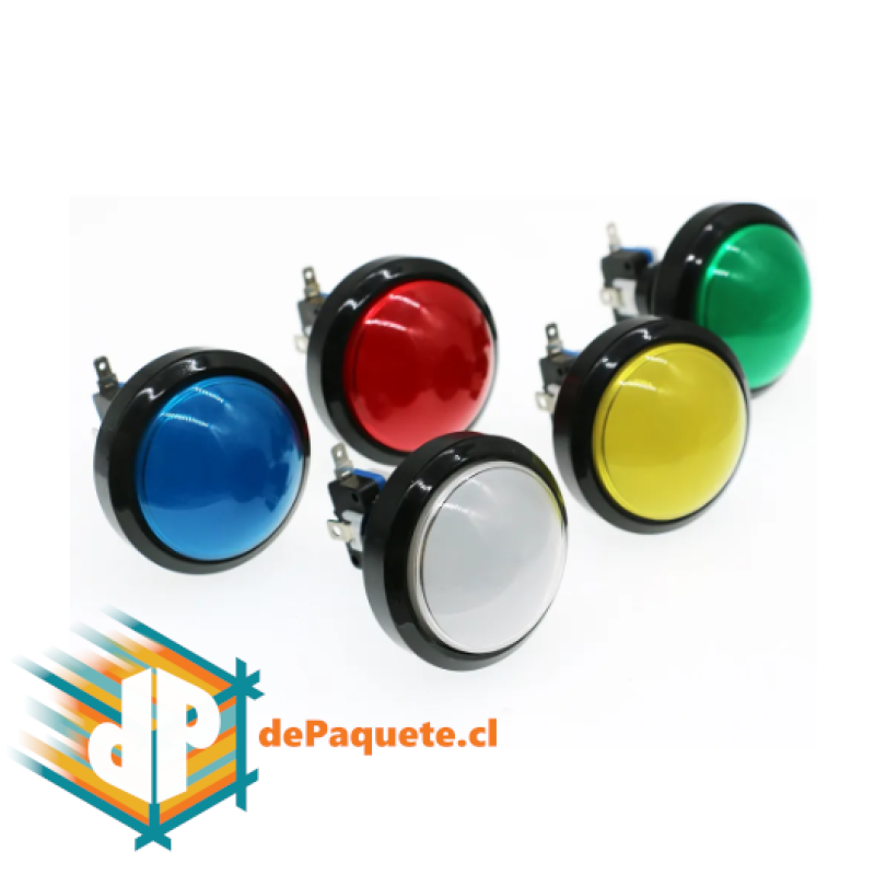 Pulsador de luz LED 60mm tipo domo Pulsador de luz LED 60mm tipo domo