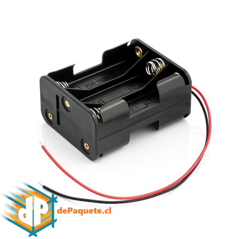 Portapilas x6 AAA sin plug
