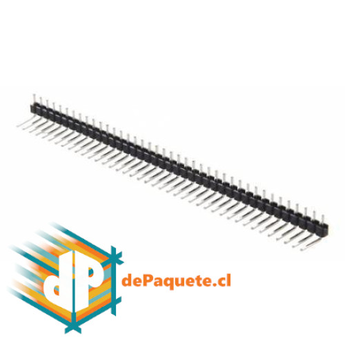 Pin Header 1x40 Macho 2.54mm de 90° 