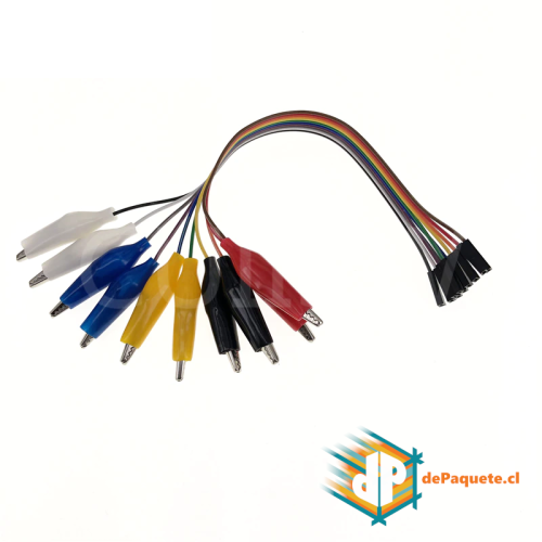 Pack x10 Cable Caimán a dupont hembra 30CM