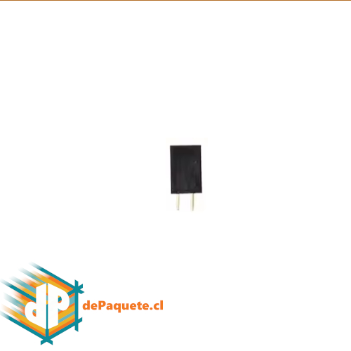 Pin conector hembra 1 fila 2.54mm 2 pin