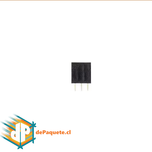 Pin conector hembra 1 fila 2.54mm 3 pin