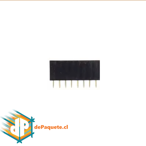 Pin conector hembra 1 fila 2.54mm 8 pin