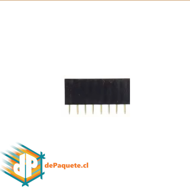 Pin conector hembra 1 fila 2.54mm 8 pin Pin conector hembra 1 fila 2.54mm 8 pin