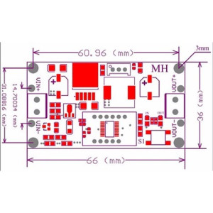 Convertidor de Voltaje DC-DC Step Down con Display - LM2596 