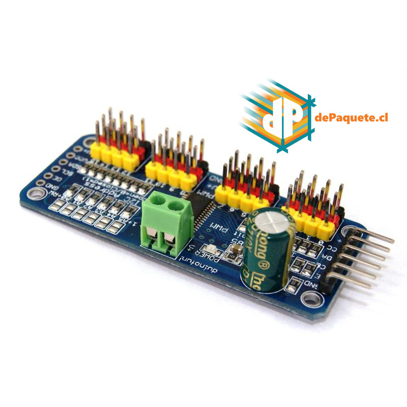 Módulo controlador de servo motores - PCA9685 Módulo controlador de servo motores - PCA9685