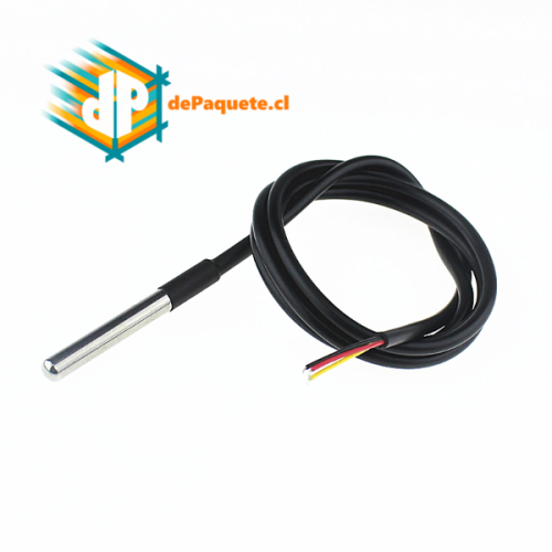 Sensor de temperatura digital sonda sumergible - DS18B20  1mt
